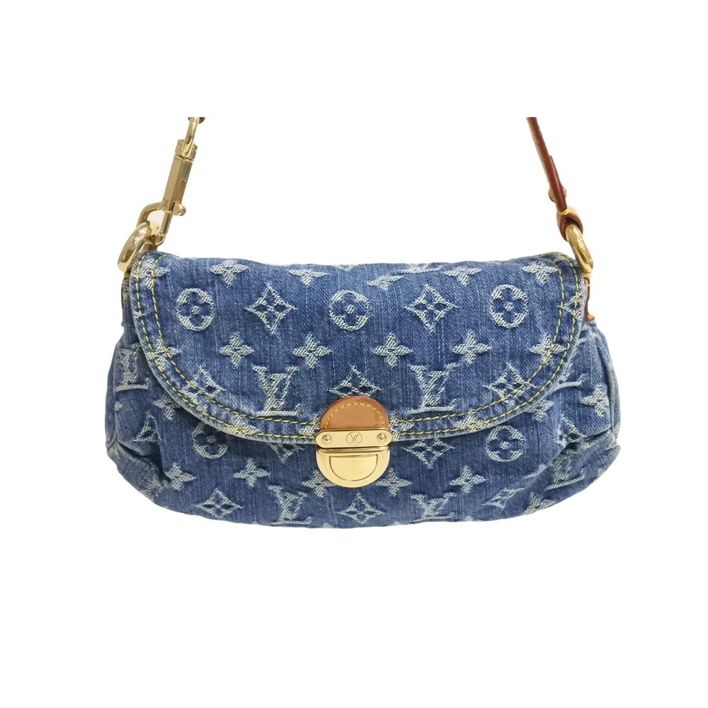 Louis Vuitton Monogram denim leather Pleaty handbag